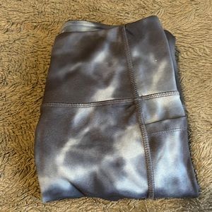 blue and white leggings